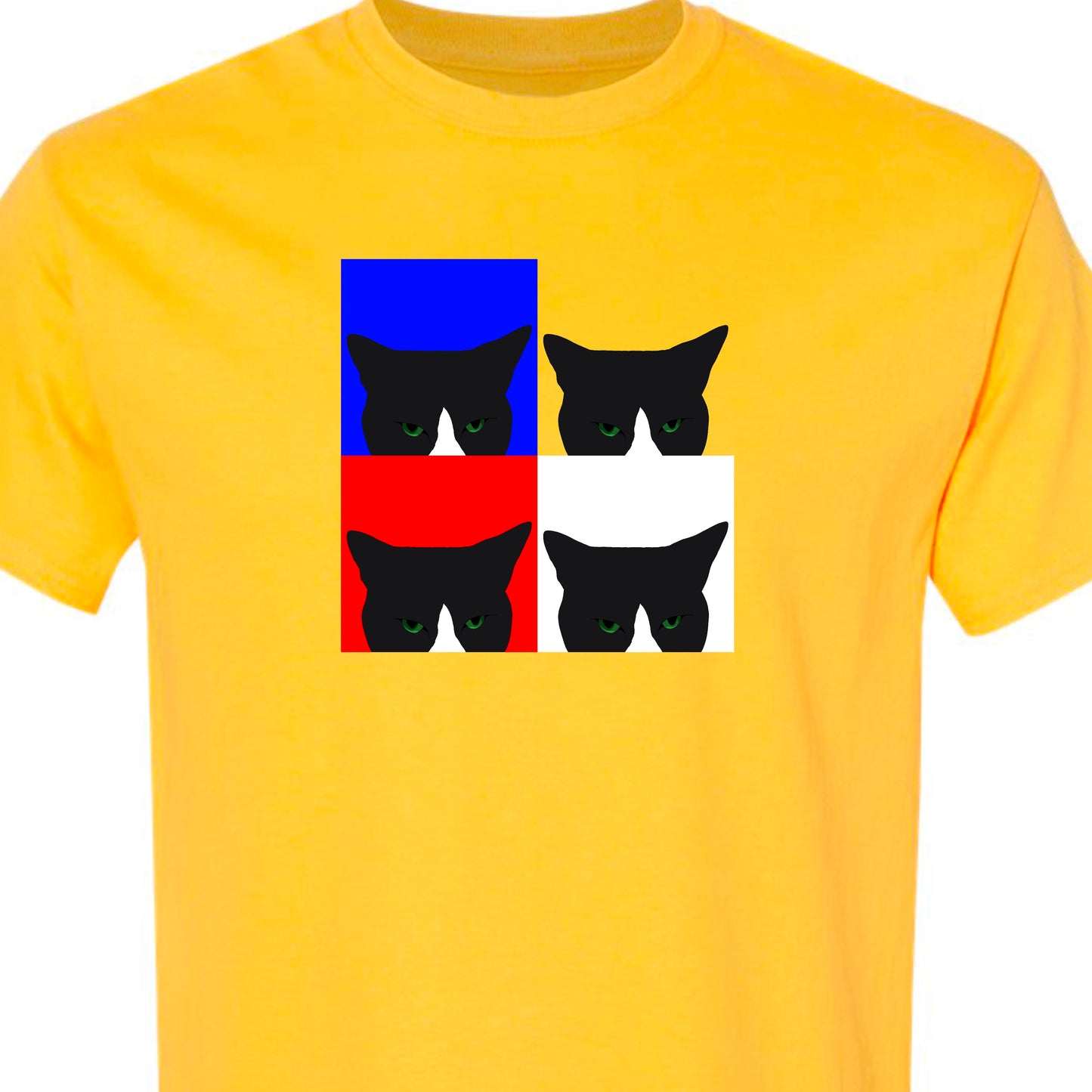 Modern Art Cat Short Sleeved TShirt